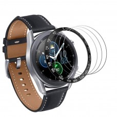 KARTICE Compatible with Galaxy Watch 3 45mm ベゼルリング+ガラスフィルム 保護ベゼルカバー アンチリング 傷防止 高級感 耐指紋 液晶保護フィルム 9H硬度（ブラック）