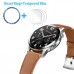 Huawei Watch GT 2 46mm ベゼルリング+ガラスフィルム 保護ベゼルカバー アンチリング 傷防止 高級感 耐指紋 液晶保護フィルム 9H硬度（小字,ブルー）