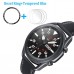 KARTICE Compatible with Galaxy Watch 3 45mm ベゼルリング+ガラスフィルム 保護ベゼルカバー アンチリング 傷防止 高級感 耐指紋 液晶保護フィルム 9H硬度（ブラック）